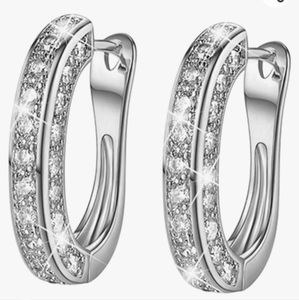 Creative Earring for Women Rhinestone Decoration Ear Stud Rings Hoop Earrin